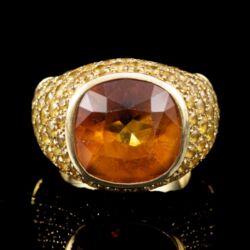 Picture 2/5 -Citrine ring with yellow sapphires