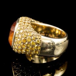 Picture 4/5 -Citrine ring with yellow sapphires