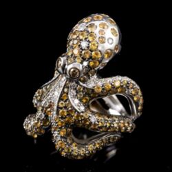Picture 3/5 -Designe gyűrű kövekkel ékített polipos fejjel 
