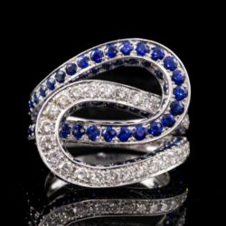 Picture 2/6 -Ring with diamonds and sapphire