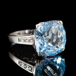 Picture 1/5 -Mauboussin Paris modern ring with aquamarine