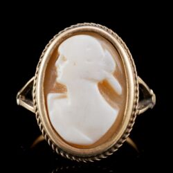 Picture 2/5 -Női arany gyűrű kagyló kámeával