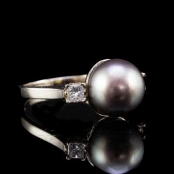 Picture 1/5 -Tahiti gyöngyös fehérarany gyűrű