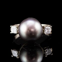 Picture 2/5 -Tahiti gyöngyös fehérarany gyűrű