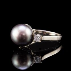 Picture 3/5 -Tahiti gyöngyös fehérarany gyűrű