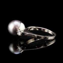 Picture 4/5 -Tahiti gyöngyös fehérarany gyűrű
