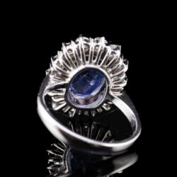 Picture 5/5 -Ceyloni zafír gyűrű gyémántokkal