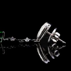 Picture 5/5 -Fülbevaló pár csepp alakú smaragddal és gyémántokkal