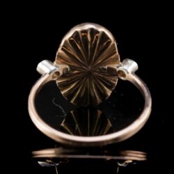 Picture 5/5 -Türkiz köves női arany gyűrű gyémántokkal