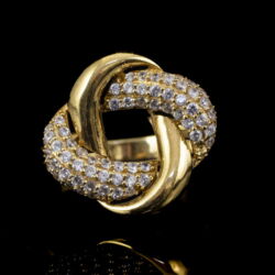 Picture 2/5 -Gold ring studded with zirconias