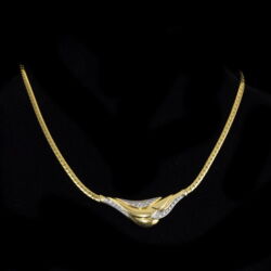 Picture 1/2 -Gold necklace with diamonds ​