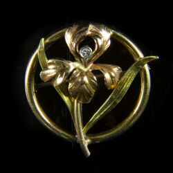 Picture 1/2 -Gold iris brooch