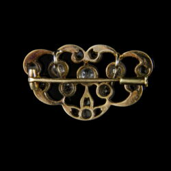 Picture 2/2 -Golden brooch with diamonds