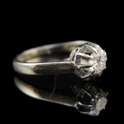 Kép 1/5 - Szoliter fazonú eljegyzési gyűrű (0,35 ct) briliánssal