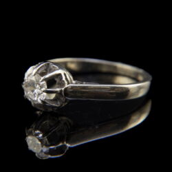 Kép 3/5 - Szoliter fazonú eljegyzési gyűrű (0,35 ct) briliánssal