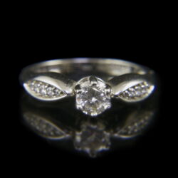 Kép 2/5 - Szoliter fazonú gyémánt gyűrű