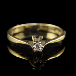 Kép 2/5 - Szoliter fazonú eljegyzési gyűrű (0,06 ct) gyémánttal