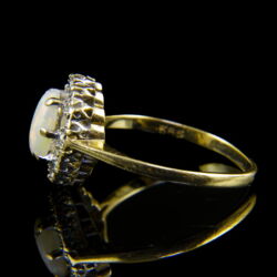 Kép 4/5 - Rozetta fazonú opál-gyémánt gyűrű