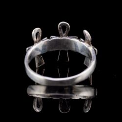 Picture 5/5 -Silver ring triple Ankh ornament