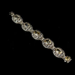 Picture 3/3 -Silver bracelet with faceted citrine stones