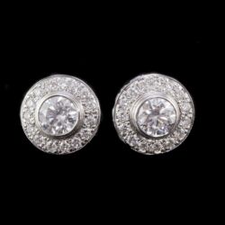 Picture 2/4 -Rozetta fazonú briliáns fülbevaló pár