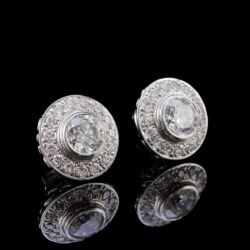 Picture 1/4 -Rozetta fazonú briliáns fülbevaló pár