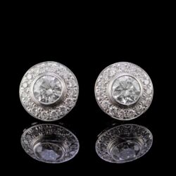 Picture 3/4 -Rozetta fazonú briliáns fülbevaló pár