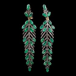 Picture 1/5 -Smaragdköves fülönfüggő
