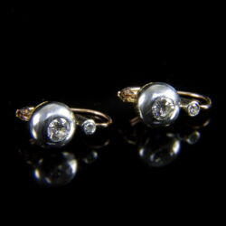 Kép 1/2 - Briliáns fülbevaló pár boutton foglalatban (0,833 ct)