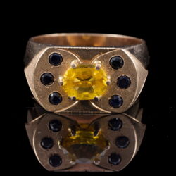 Picture 2/5 -Férfi pecsétgyűrű sárga topázzal