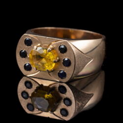 Picture 3/5 -Férfi pecsétgyűrű sárga topázzal