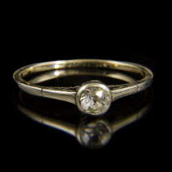 Kép 2/2 - 14 karátos gyémánt köves fehérarany eljegyzési gyűrű