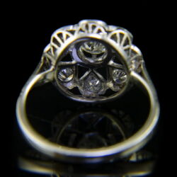 Kép 5/5 - Rozetta fazonú gyémánt köves fehérarany gyűrű