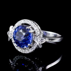 Picture 3/5 -Ring with sapphires and diamonds