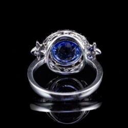 Picture 5/5 -Ring with sapphires and diamonds