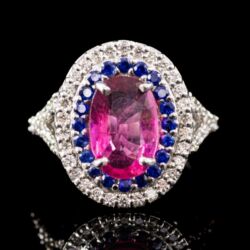 Picture 2/5 -Gyűrű turmalinnal és zafírokkal