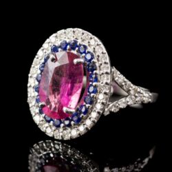 Picture 3/5 -Gyűrű turmalinnal és zafírokkal