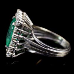 Kép 4/5 - Smaragd köves gyűrű briliánsokkal