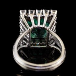 Kép 5/5 - Smaragd köves gyűrű briliánsokkal