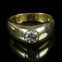 Kép 2/2 - Férfi gyémánt köves kisujj gyűrű