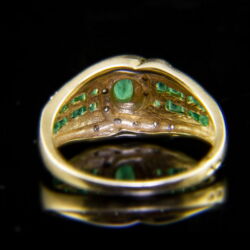 Kép 5/5 - Smaragd köves gyűrű gyémántokkal