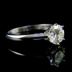 Kép 1/5 - Fehérarany szoliter gyűrű briliáns csiszolású gyémánt kővel (1,066 ct)