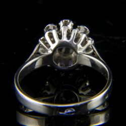 Picture 5/5 -Rosetta-style white gold ring with sapphires and diamonds