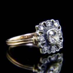 Kép 1/5 - Rozetta fazonú gyémánt gyűrű