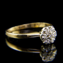 Kép 1/2 - Gyűrű gyémántokkal rozetta fazon
