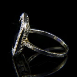 Kép 4/5 - Art deco koktél gyűrű zafírral és gyémántokkal