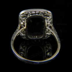 Kép 5/5 - Art deco koktél gyűrű zafírral és gyémántokkal