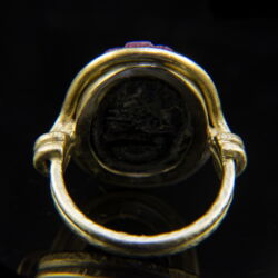 Kép 5/5 - Rubin-Zoizit köves skarabeuszbogár gyűrű