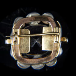 Kép 3/3 - Antik gyémánt bross ametiszttel