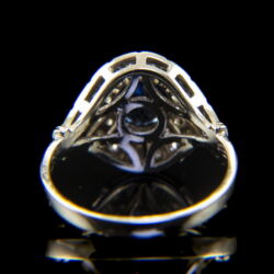 Kép 5/5 - Gyűrű zafírral gyémántokkal